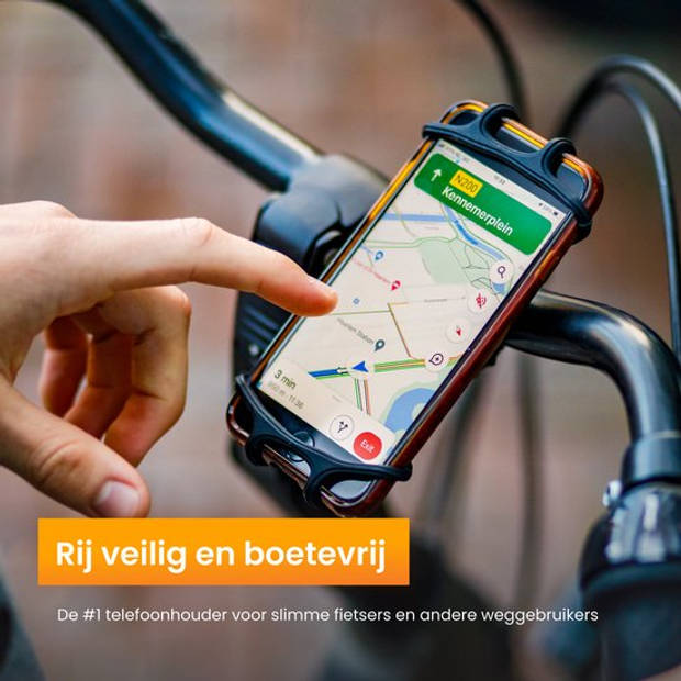 R2B Telefoonhouder Fiets - 360 Graden Rotatie - Gsm Houder Fiets - Fiets Telefoonhouder - Fietshouder - Model Rotterdam