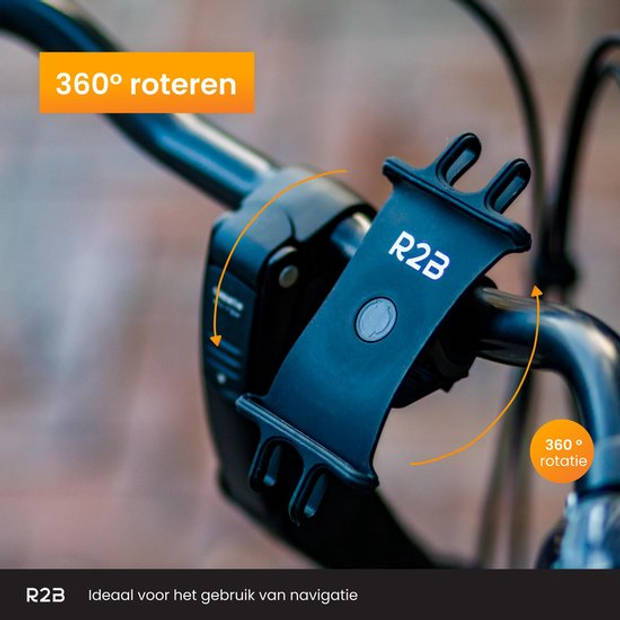 R2B Telefoonhouder fiets met 360 graden rotatie - Gsm houder fiets - Ook voor scooter & motor