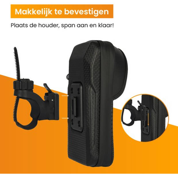 R2B Robuuste Telefoonhouder Fiets Waterdicht - 360 Graden Rotatie - Gsm Houder Fiets - Ook voor scooter & motor