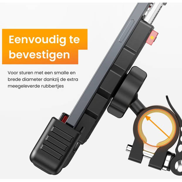 R2B Robuuste Telefoonhouder Fiets - 360 Graden Rotatie - Gsm Houder Fiets - Fietshouder - Ook voor scooter & motor