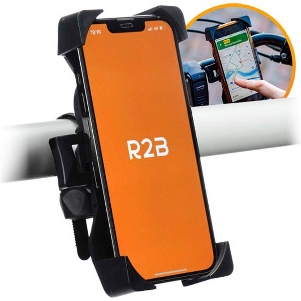 R2B Telefoonhouder Fiets - 360 Graden Rotatie - Gsm Houder Fiets - Accessoires - Fiets Telefoonhouder - Fietshouder