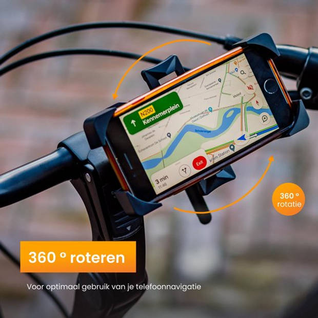 R2B Telefoonhouder Fiets - 360 Graden Rotatie - Gsm Houder Fiets - Accessoires - Fiets Telefoonhouder - Fietshouder