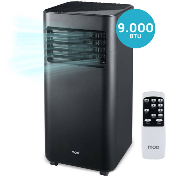 MOA Mobiele Airco - 9000 BTU - Airconditioning - Geschikt voor Ontvochtiging - Zwart - A010B