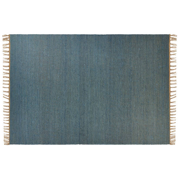 Beliani LUNIA - Laagpolig-Blauw-Jute