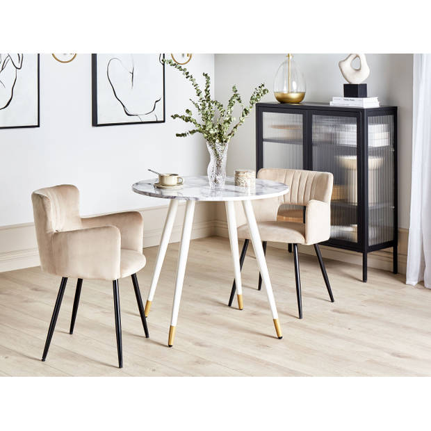 Beliani GUTIERE - Eettafel-Wit-MDF