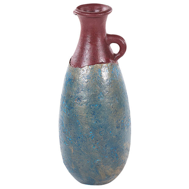 Beliani VELIA - Decovaas-Blauw-Terracotta