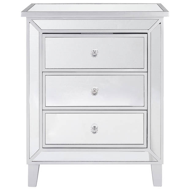 Beliani BREVES - Commode-Zilver-Glas