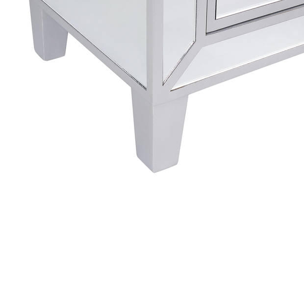 Beliani BREVES - Commode-Zilver-Glas