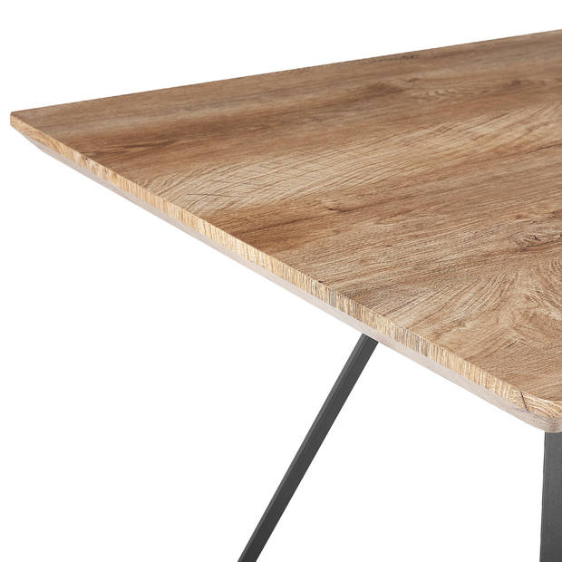 Beliani UPTON - Eettafel-Lichte houtkleur-MDF