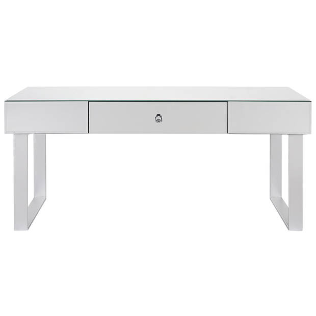 Beliani NESLE - Salontafel-Zilver-Glas