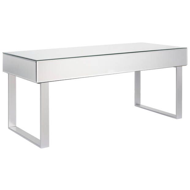 Beliani NESLE - Salontafel-Zilver-Glas