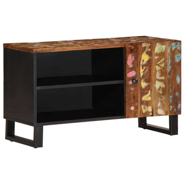 vidaXL Tv-meubel 80x33x46 cm massief hout gerecycled en bewerkt hout