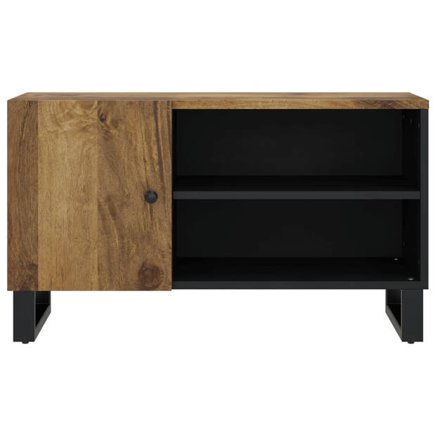 The Living Store Mangohout TV-meubel - Massief - 80 x 33 x 46 cm - Honingbruin