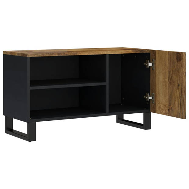 The Living Store Mangohout TV-meubel - Massief - 80 x 33 x 46 cm - Honingbruin