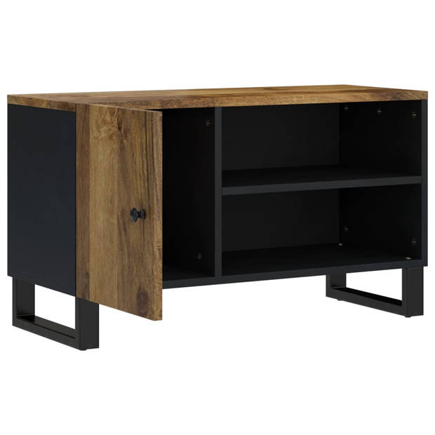 The Living Store Mangohout TV-meubel - Massief - 80 x 33 x 46 cm - Honingbruin