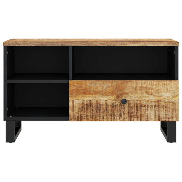 The Living Store TV-meubel Urban - Massief mangohout - 80 x 33 x 46 cm - Opbergruimte - Stabiele poten