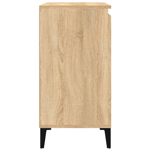 vidaXL Nachtkastjes 2 st 40x35x70 cm bewerkt hout sonoma eikenkleurig