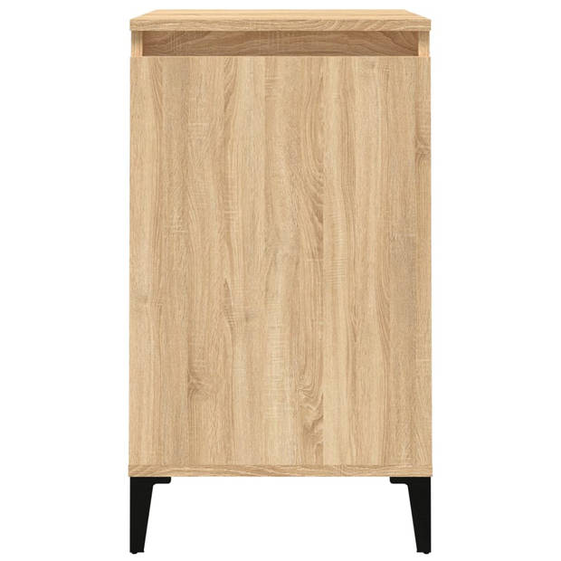 vidaXL Nachtkastjes 2 st 40x35x70 cm bewerkt hout sonoma eikenkleurig