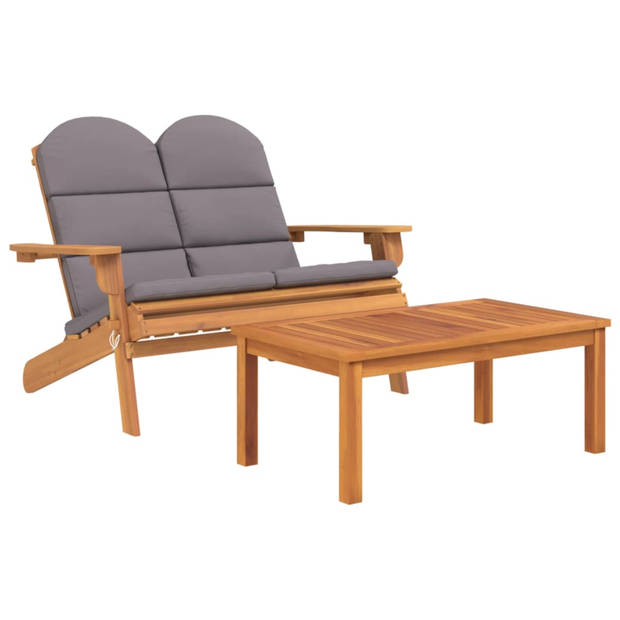 vidaXL 2-delige Loungeset Adirondack massief acaciahout