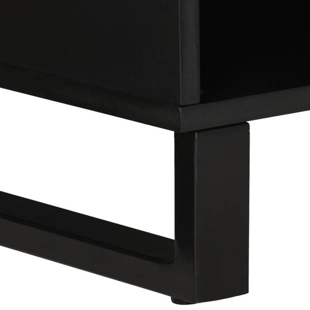 The Living Store TV-meubel - Massief mangohout - 80 x 33 x 46 cm - Stabiele poten - Uitstalfunctie