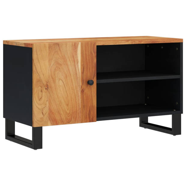 vidaXL Tv-meubel 80x33x46 cm massief acaciahout en bewerkt hout