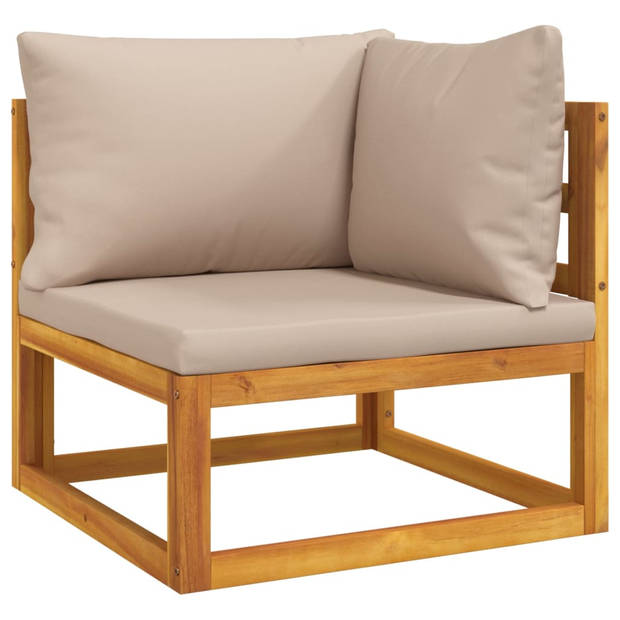 The Living Store Tuinset - Massief Acaciahout - Modulair ontwerp - Comfortabele zitervaring - Praktische tafel -