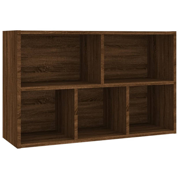 vidaXL Boekenkast/dressoir 50x25x80 cm bewerkt hout bruin eikenkleur