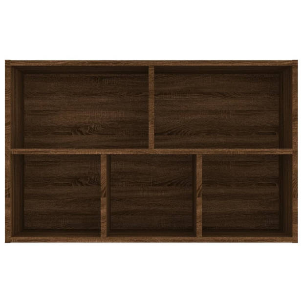 vidaXL Boekenkast/dressoir 50x25x80 cm bewerkt hout bruin eikenkleur