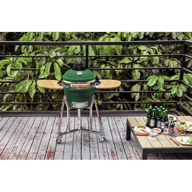 Buccan BBQ - Kamado barbecue - Sunbury Smokey Egg - Large 16" - Limited edition - Groen