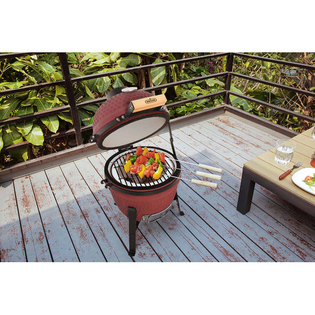 Buccan BBQ - Kamado barbecue - Sunbury Smokey Egg - Compact 13" - Limited edition - Rood