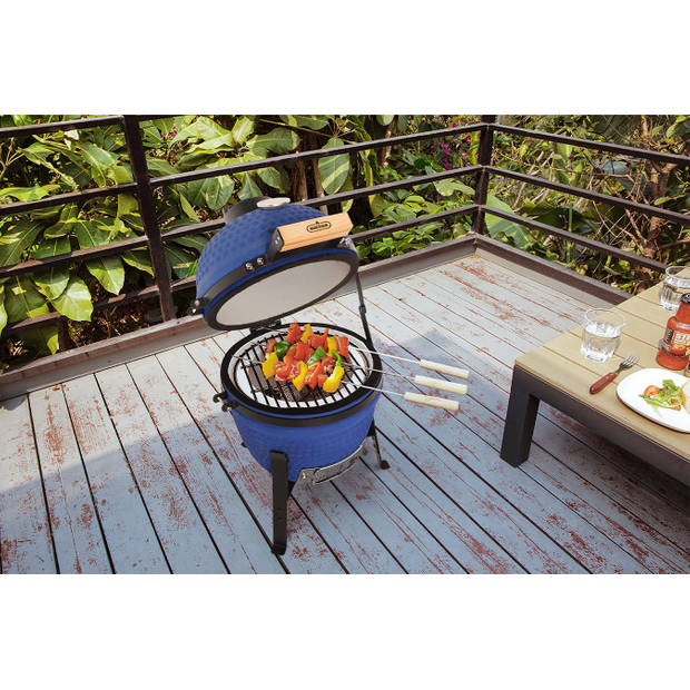 Buccan BBQ - Kamado barbecue - Sunbury Smokey Egg - Compact 13" - Limited edition - Blauw