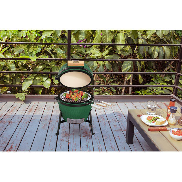 Buccan BBQ - Kamado barbecue - Sunbury Smokey Egg - Compact 13" - Limited Edition - Groen