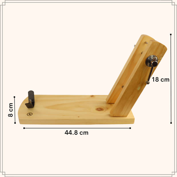 OTIX Hamhouder - Dubbele Arm - Hout - 18x44,8x8,1cm - Metaal