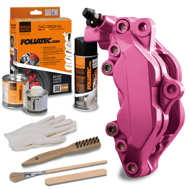 Foliatec Remklauwlakset - Candy Roze Metallic - 3 Componenten - Inclusief velgenreiniger