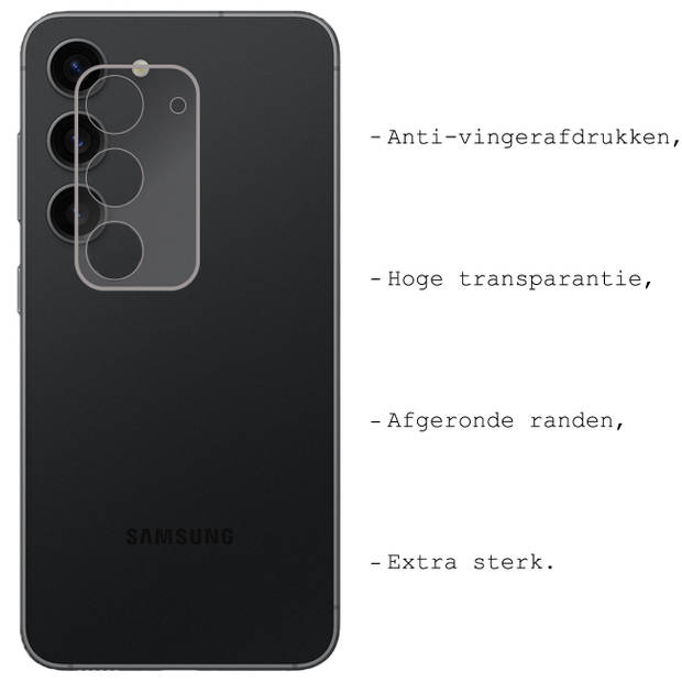 Basey Samsung Galaxy S23 Plus Screenprotector Tempered Glass Beschermglas - Transparant