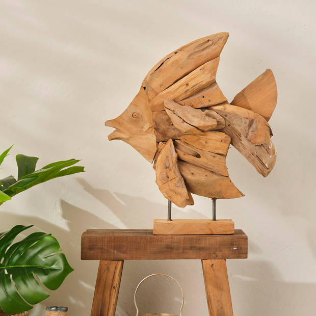 DKNC - Vis Dory - Hout - 65x15x75cm - Bruin