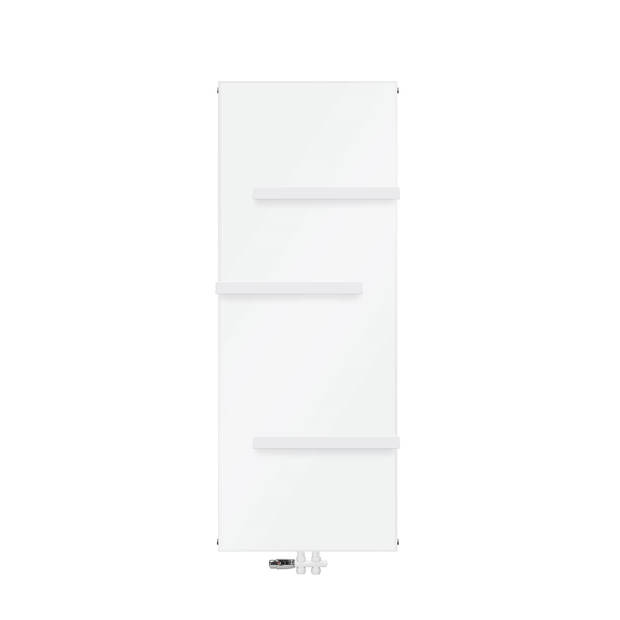 Badkamerradiator 1600x604 mm Wit met voet Aansluitset ML-Design