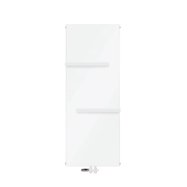 Badkamerradiator 1600x604 mm Wit met voet Aansluitset ML-Design