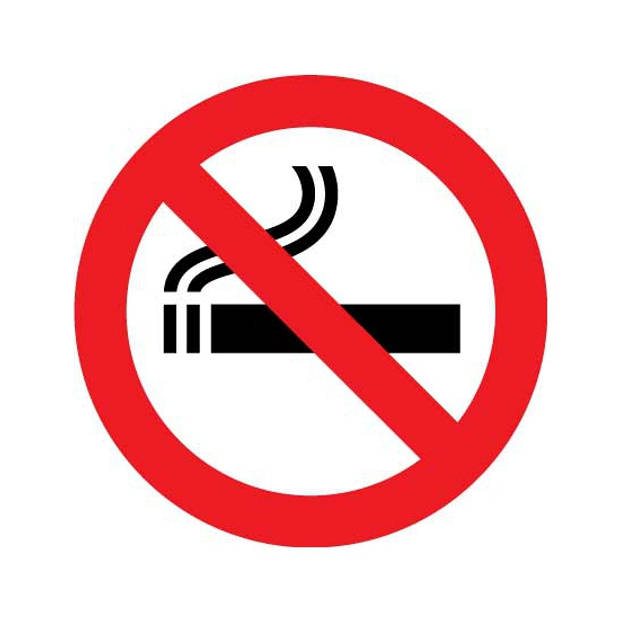 Sticker verboden te roken 14.8 cm rond - 6 st - Niet roken - Verbodsborden - Feeststickers