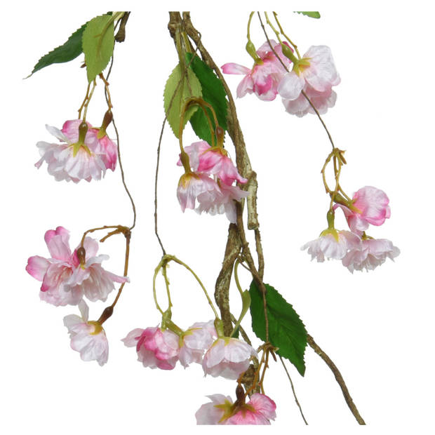 Everlands Bloemenslinger - bloesem - lichtroze - 130 cm - Kunstplanten