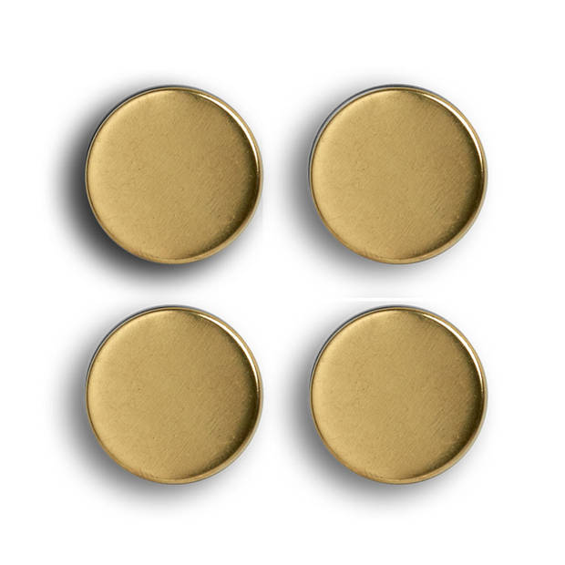 Zeller whiteboard/koelkast magneten extra sterk - 12x - goud - 2 cm - Magneten