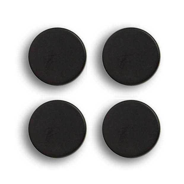 Zeller whiteboard/koelkast magneten extra sterk - 8x - mat zwart - Magneten