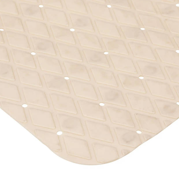 5Five Douche/bad anti-slip mat badkamer - pvc - beige - 70 x 35 cm - Badmatjes