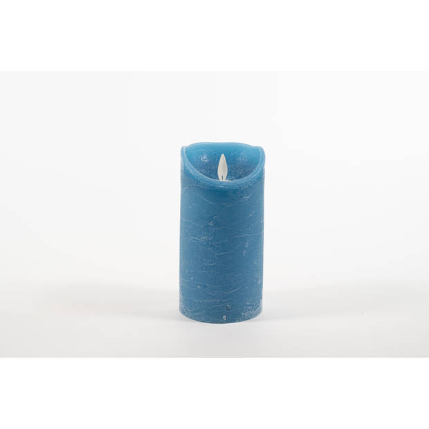 Rustic Wax Candle Moving Flame 7,5X15Cm Denim 3Xaaa