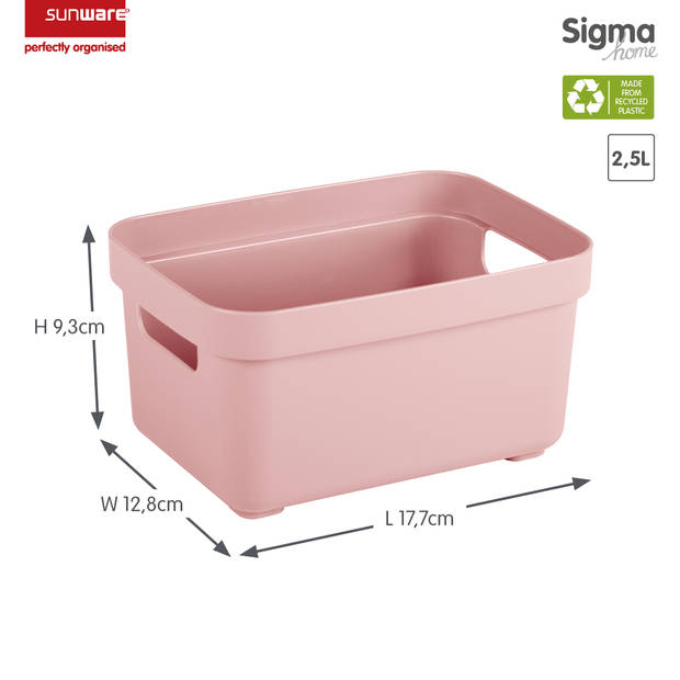 Sunware - Sigma home opbergbox 2,5L roze