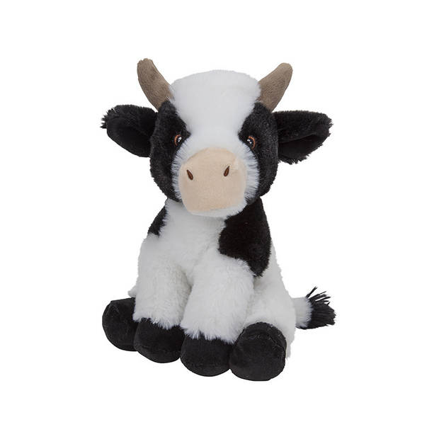 Pluche boerderijdieren knuffels Koe en Paard van 23 cm - Knuffel boederijdieren