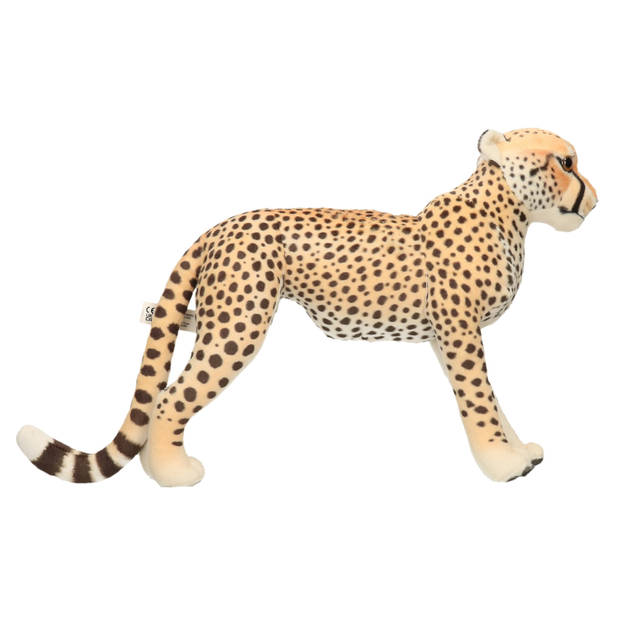 Living Earth serie - Pluche knuffel dieren Cheetah/jachtluipaard van 35 cm - Knuffeldier