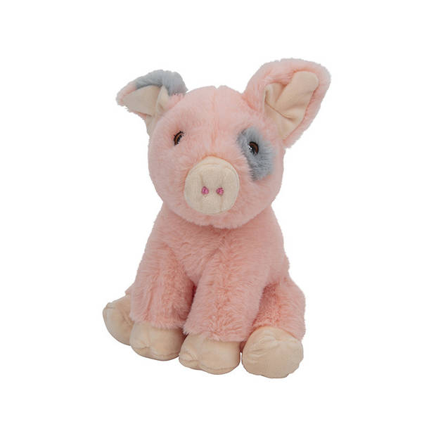 Pluche boerderijdieren knuffels Schaap en Varken van 23 cm - Knuffel boederijdieren