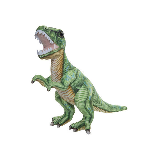 Speelgoed set van 2x pluche dino knuffels T-Rex en Apatosaurus van 30 cm - Knuffeldier