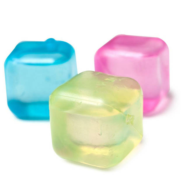 20x Herbruikbare ijsblokjes - gekleurd - kunststof - ijsklontjes - IJsblokjesvormen